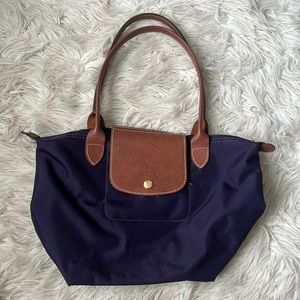 Dark purple long champ purse